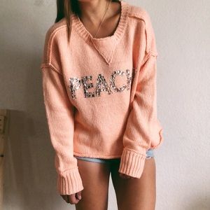 Wildfox peachy sweater NWT Medium